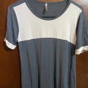 Blue tee shirt tunic